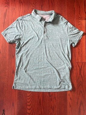 Banana Republic Light Heathered Green Polo